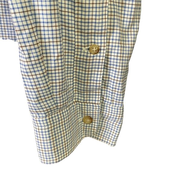Ralph Lauren Mens Plaid Button Up Dress Shirt Size XL Blue Brown White Logo u - Picture 9 of 10